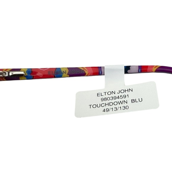 Elton John Touchdown - Blue Aviator Sunglasses Glasses w blue case & green cloth main image 4